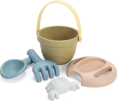 Immagine prodotto di Dantoy - Set di secchielli da 5 pezzi della serie Tiny - gioco con la sabbia in bioplastica ecologica - a partire da 10 mesi