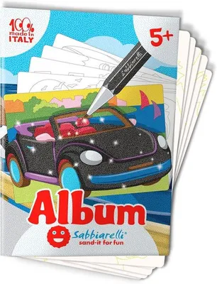 Produktbild von Famanu Malbuch Autos - 5 Selbstklebende Blätter für Kinder ab 5 Jahren