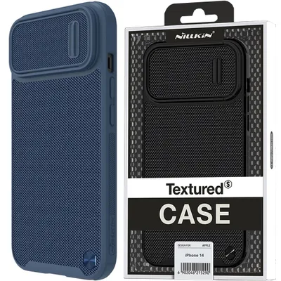 Zdjęcie produktu dla Nillkin Textured S Case Etui Iphone 14 Plus Pancerny Pokrowiec Z Osłoną Na Aparat Niebieskie
