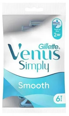 Productafbeelding van Tweepack Gillette Simply Venus wegwerp scheermesjes voor dames, 6 stuks