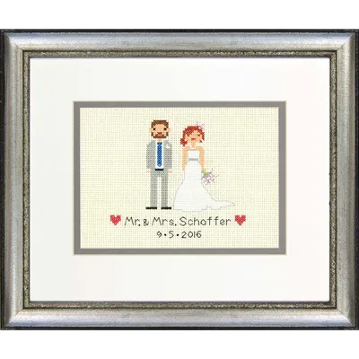 Produktbild von Dimensions Kreuzstich Set "Hochzeitsempfang Braut & Bräutigam", Zählmuster, 17,7x12,7cm