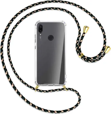 Produktbild von Handykette Backcover-Schutzhülle mit Band (Metall goldfarben) für Xiaomi Redmi Note 7 (Pro) - camouflage