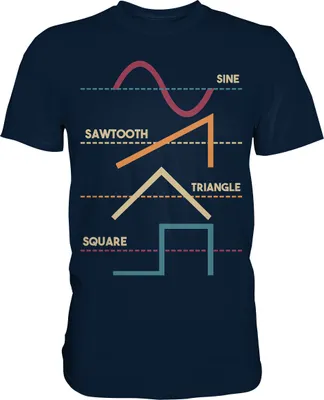 Produktbild von Modularer Synthesizer Analog Wellenform T-Shirt – Navy / S