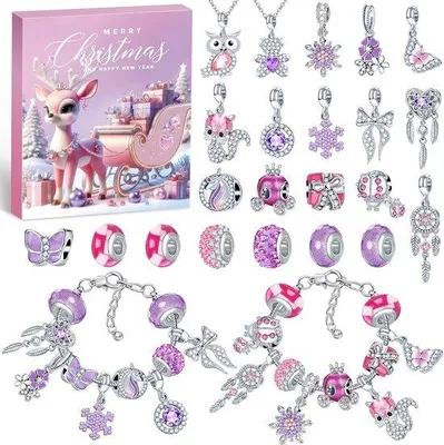 Produktbild von Adventskalender 2025 für Mädchen – Schmuck – 24 Überraschungen – Weihnachtsgeschenke für Kinder