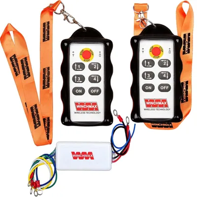Funk-Fernbedienung 12V/24V, 4-Kanal, Reichweite 60 m, 2 Handsender