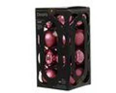 Produktbild von Weihnachtskugeln Glas 4cm 16 Stück - Blütenrosa
