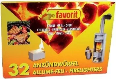 Image de Cubes Allume-feu Favorit Allumage Rapide Et Sûr - Favorit