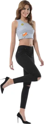 Produktbild von Damenjeans Enimon schwarz mit Rissen S