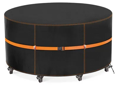 Image de Housse de protection pour mobilier de jardin rond, imperméable et résistante aux UV, dimensions 190 x 80 cm