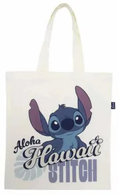 Image de Arditex : Sac en tissu en toile, dimensions 37x41 cm, modèle Lilo & Stitch, pour enfants, taille unique