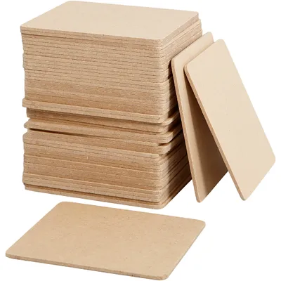 Produktbild von Untersetzer, Größe 10x10 cm, Stärke: 3 mm, MDF, 50Stck.