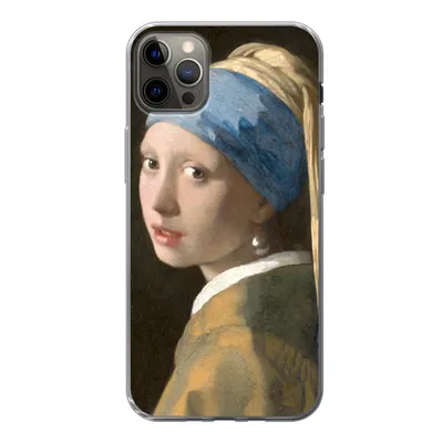 Produktbild von MuchoWow® Handyhülle Schutzhülle Hülle für iPhone 13 Pro Max Das Mädchen mit dem Perlenohrring - Gemälde von Johannes Vermeer Silikon Softcase Handy Hülle - Mobiltelefon