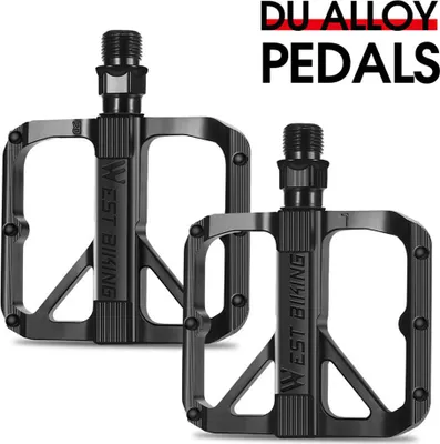 Produktbild von Ultraleichte Aluminiumlegierung Fahrradpedale 2 versiegelte Lager Fahrradpedale AntiSlip Wasserdicht Breite Fahrradpedale Fahrradzubehör