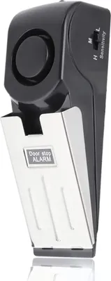 Produktbild von 120dB Türstopper-Alarm - keilförmiger Türstopper mit drahtlosem Alarmsystem - Sicherheit für Zuhause mit Alarmfunktion.