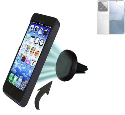 Produktbild von K-S-Trade Kompatibel mit Xiaomi 14 Pro Auto Handy Halterung KFZ Halter Lüftungsgitterhalterung Air Vent mount Smartphone Halter