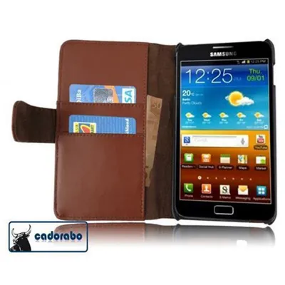 Produktbild von Cadorabo Hülle für Samsung Galaxy NOTE 1 Schutz Hülle in Braun Handy Schutzhülle Book Case Etui Cover