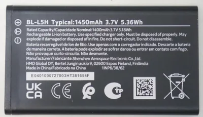 Produktbild von Akku für Nokia BL-L5H Ersatz Batterie für Nokia 105 110 150 (2023) 1450mAh