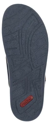 Produktbild von Rieker Herren Pantolette mit gekreuzten Riemen Weite G 21098, Größe:46 EU, Farbe:Blau