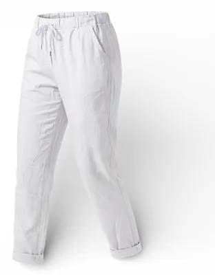 Produktbild von Chinohose mit Stretch Freizeithose 36-44 Schlupfhose im Knitterlook für Damen