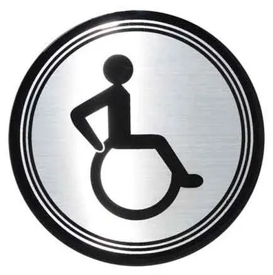 Immagine prodotto di ETICHETTA TONDA 'TOILETTE DISABILI' Ø 10 cm