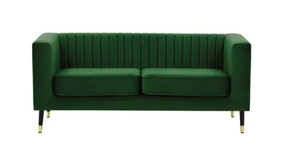 Produktbild von SLF24 - Zweisitzer-Sofa Slender - dunkelgrün - Velluto 10