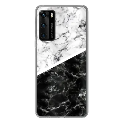 Produktbild von MuchoWow® Handyhülle Schutzhülle Hülle für Huawei P40 Marmor - Chic - Collage Silikon Softcase Handy Hülle - Handytasche