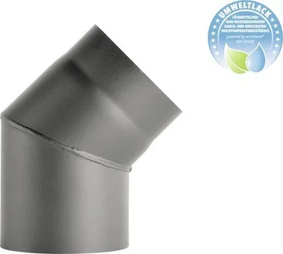 Produktbild von Ofenrohr-Bogen Bertrams 45° Ø 130 mm senotherm UHT-Hydro gussgrau
