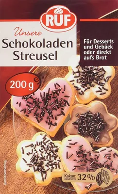 Obrázek produktu pro RUF Čokoládová drobenka Bezlepková drobenka z jemné hořké čokolády 200g