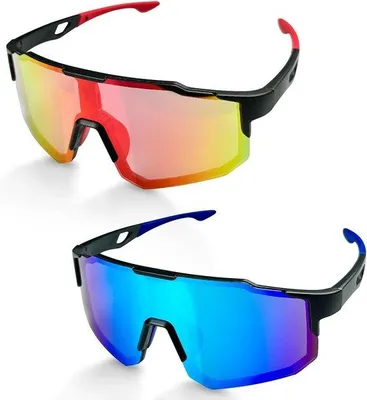 Productafbeelding van Twee gepolariseerde sportbrillen – winddicht en met UV400-bescherming, geschikt voor fietsen, hardlopen en skiën