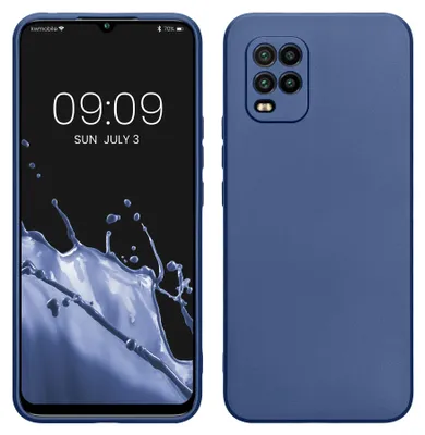 Produktbild von kwmobile Handyhülle für Xiaomi Mi 10 Lite (5G) Hülle - Silikon Case metallisch schimmernd - Schutzhülle Cover - Metallic Blau