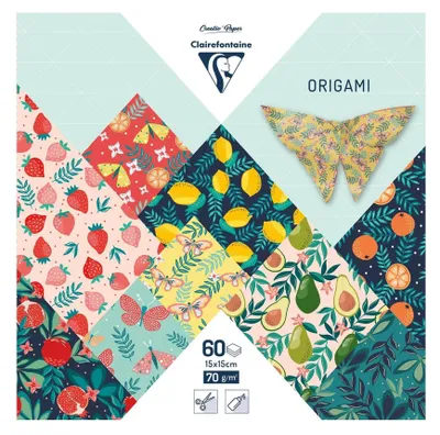 Produktbild von Clairefontaine Origami 60Bl 15x15 Obstgarten