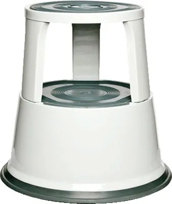 Produktbild von 895-10 Rollhocker Metall weiß