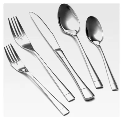 Produktbild von 30-teiliges Besteckset aus Edelstahl 18/10 für 6 Personen, Hochglanzpoliert und Spülmaschinenfest, Geschmiedet und Schwer, Modernes Tafelbesteck Set