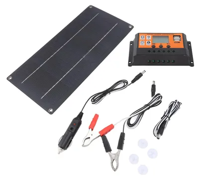 60W Solarmodul-Controller-Kit, 12V/24V 100A, monokristallin