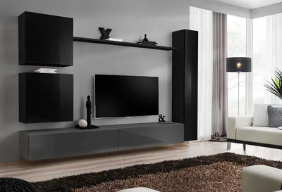 Produktbild von Wandschrank Wohnzimmermöbel Wohnwand Set 6tlg Designer Wand Regal Sideboard