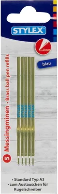 Produktbild von Stylex 30510, Blau, 1 mm, Kugelschreiber, 5 Stück(e), Sichtverpackung