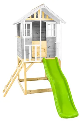 Produktbild von Zwerkules Valli 1 Kinder Stelzenhaus mit Rutsche Holz