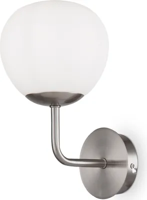 Produktbild von Maytoni Erich Wandleuchte E14 Nickel Weiss Glas