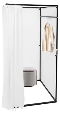 Productafbeelding van Draagbare Kleedcabine voor Kledingwinkels en Boetieks, Wit