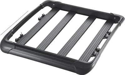 Obrázok produktu pre Strešný nosič, nosnosť 150 libier, hliníková a plastová konštrukcia, rozmery 48 x 40 x 5,6 palca, 48x40x5,6