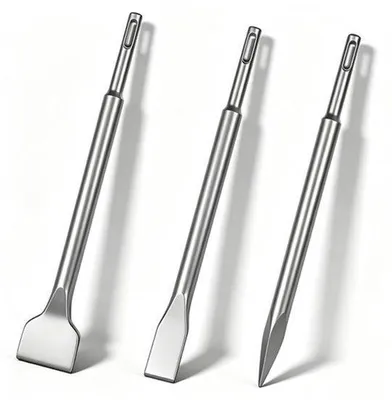 Produktbild von SDS Plus Meißel Set, 3-teiliges Meißel Set, flacher Meißel
