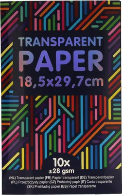 Produktbild von Transparentes, farbiges Papier, 10 Stück