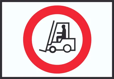 Produktbild von Gabelstapler Durchfahrt verboten Symbol Schild A5 (148x210mm)