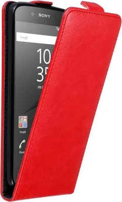 Obrázek produktu pro Cadorabo pouzdro pro Sony Xperia Z5 Protective Cover in Red Flip Case Obal na mobilní telefon