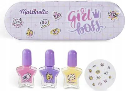 Produktbild von Martinelia Super Girl Nagellack & Sticker Set Nagellack, 3 Stück + Nagelsticker