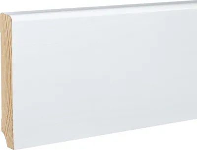 Produktbild von Sockelleiste Massivholz 19 x 100 x 2500 mm Weiß zum Kleben, Clipsen, Schrauben & Nageln Massivholz Fußleiste by PROVISTON 25 Meter | 10 Stück