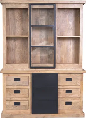 Produktbild von Starfurn - Noa Vitrine - Braun - 45 x 160 x 220 cm