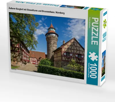 Produktbild von CALVENDO Puzzle Äußerer Burghof mit Sinwellturm und Brunnenhaus, Nürnberg | 1000 Teile Lege-Größe 64x48cm Foto-Puzzle für glückliche Stunden