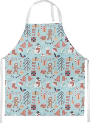 Produktbild von Kochschürze Für Kinder, Jungen und Mädchen, Schürze mit Klettverschluss, Weihnachten, Schneeman [099]