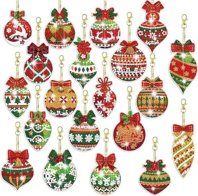 Produktbild von DIY-Set 5D-Diamantmalerei Kerzmis 20-teilig Metall